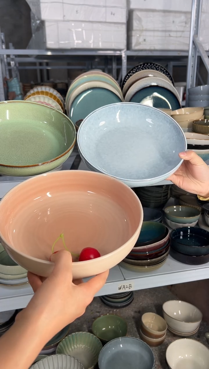 陶瓷外贸尾货瑕疵满20包邮X3深盘