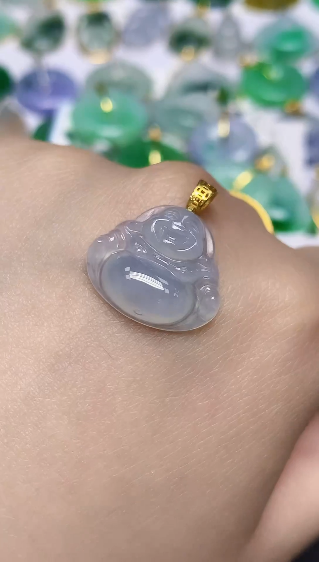 颈饰未镶嵌翡翠天然缅甸翡翠A货翡翠百元以上9元证书费自理