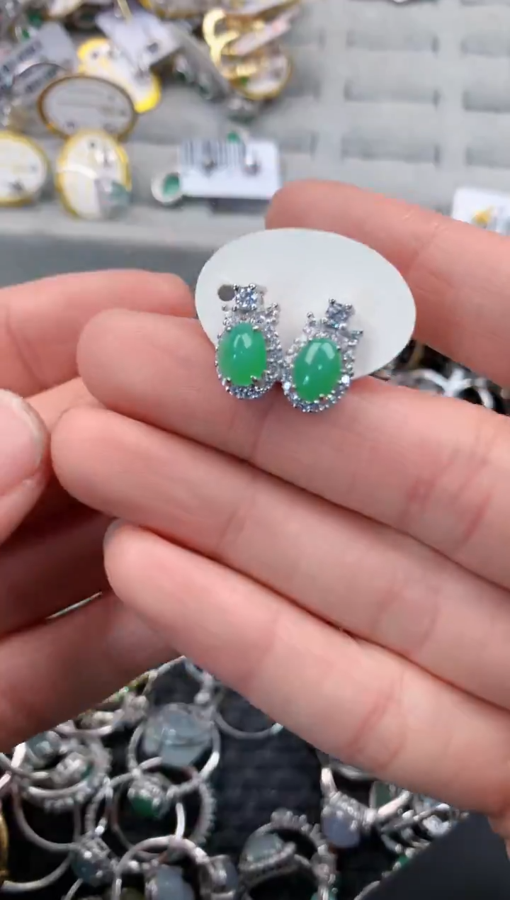 银S925镶嵌戒指翡翠666   8