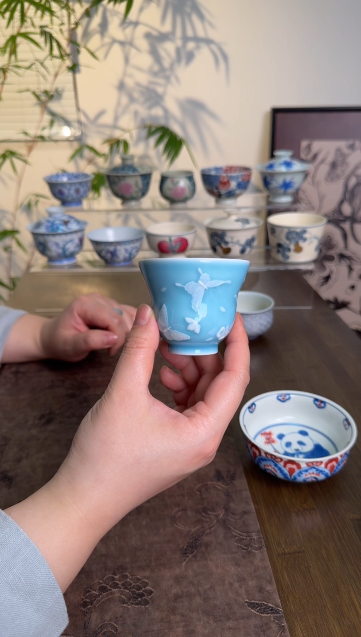 【闪购商品】景德镇手绘堆白茶杯
