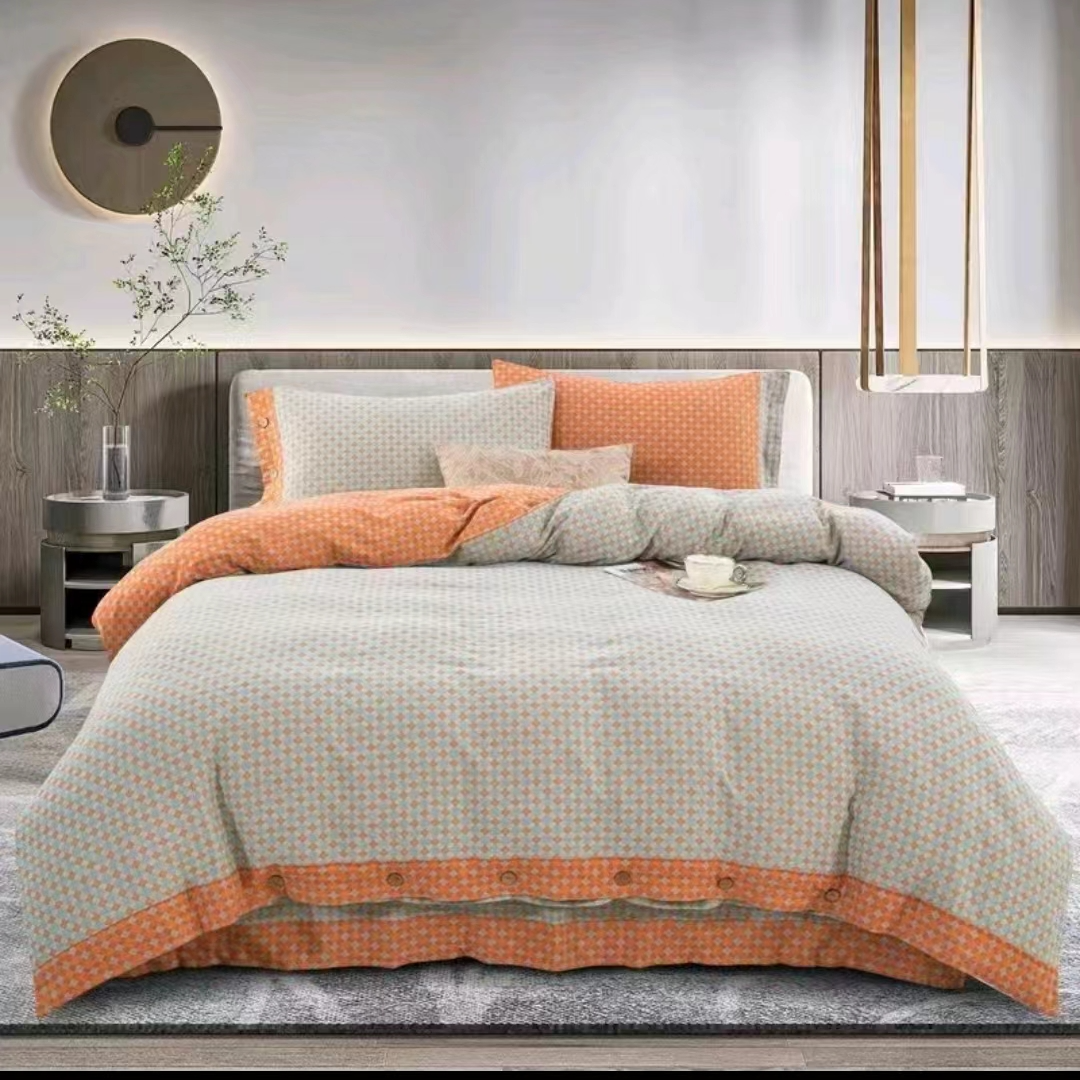 故里 双层纱被套  母婴A类提花碎花复古双面工艺款被套      