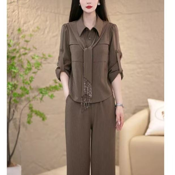 2025精致流苏百搭高级感新款轻奢秋季优雅显瘦套装两件套女