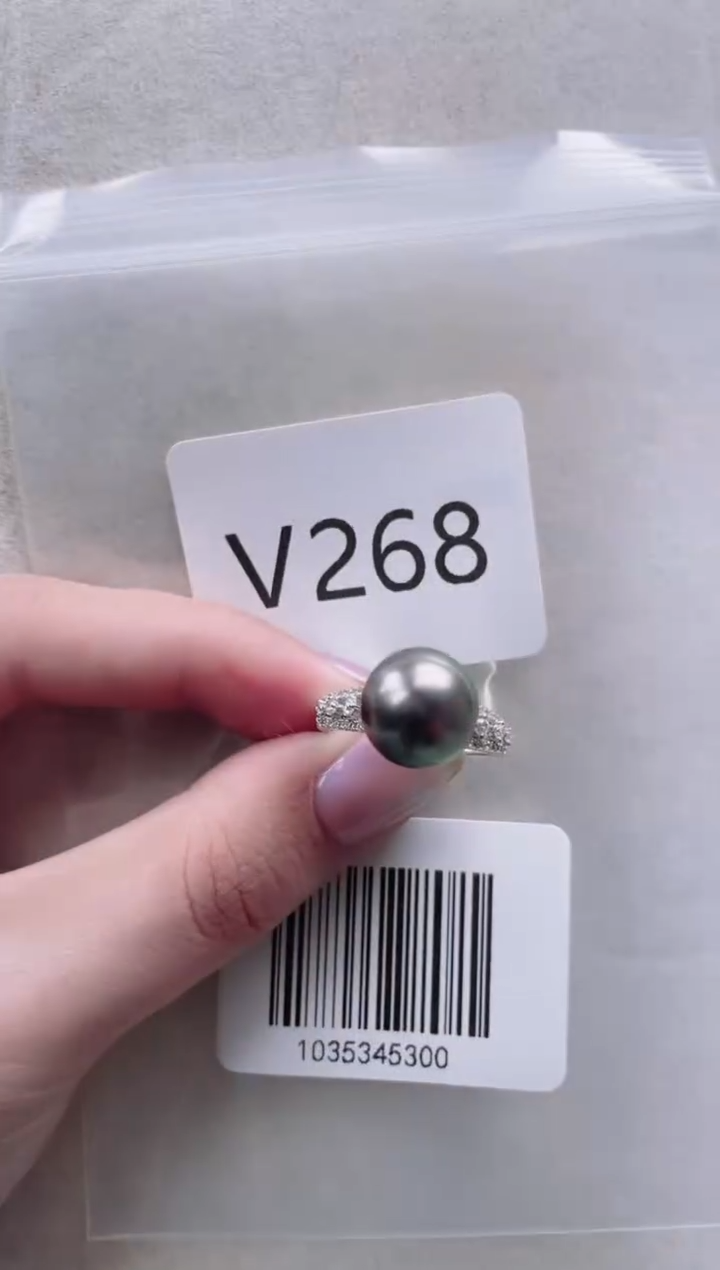 【闪购商品】海水珍珠戒指银S925镶嵌V268