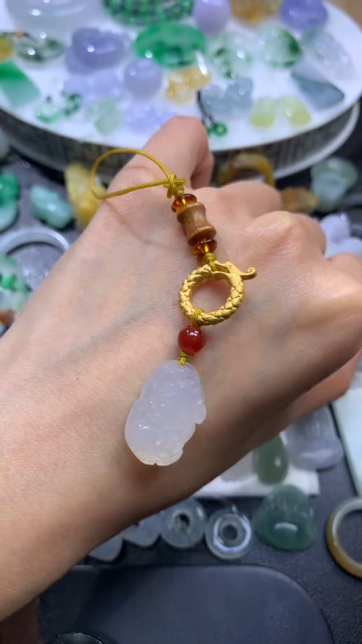 【闪购商品】玛瑙/玉髓手机挂未镶嵌玉髓多样性发