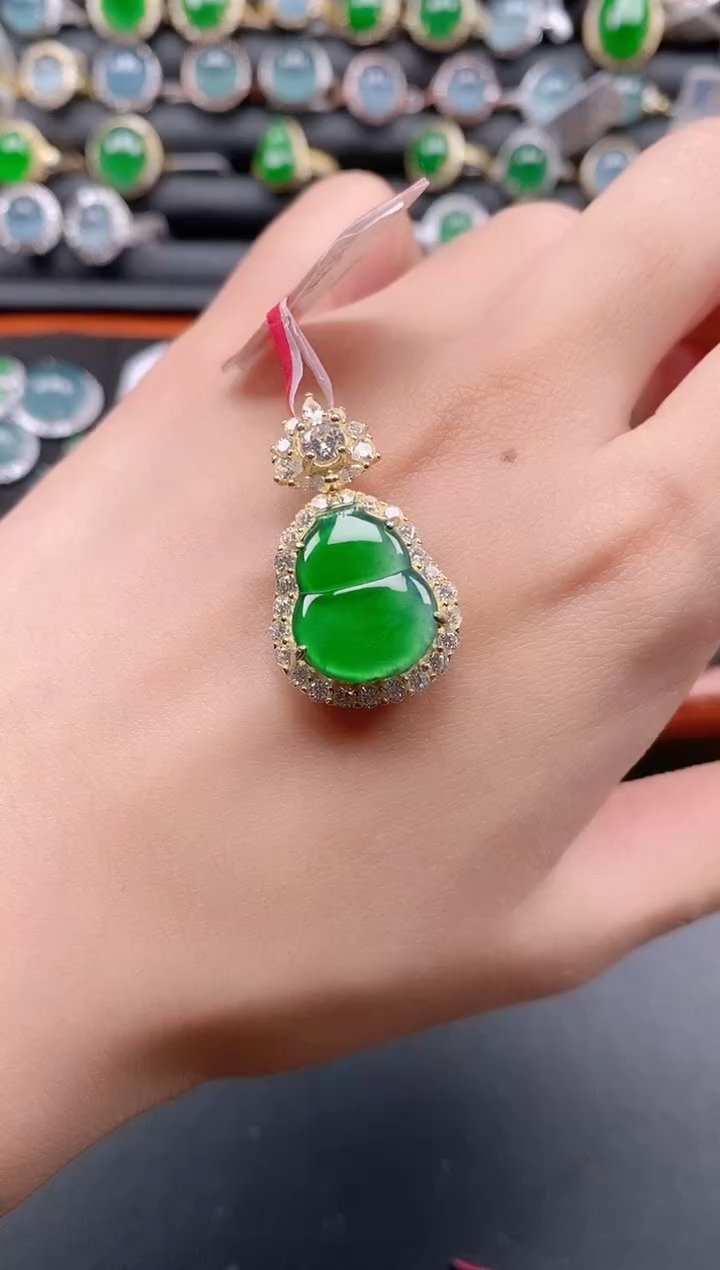 银S925镶嵌戒指翡翠11