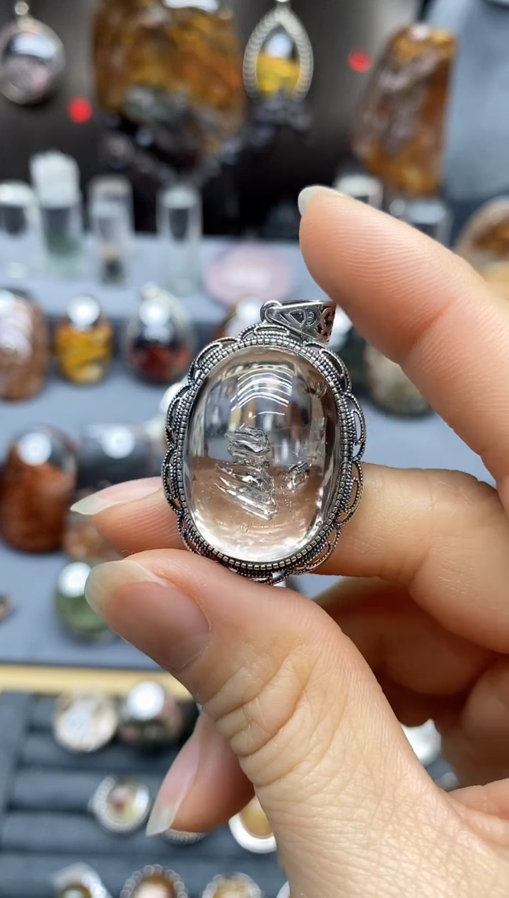 【闪购商品】水晶颈饰银S925镶嵌水晶水晶