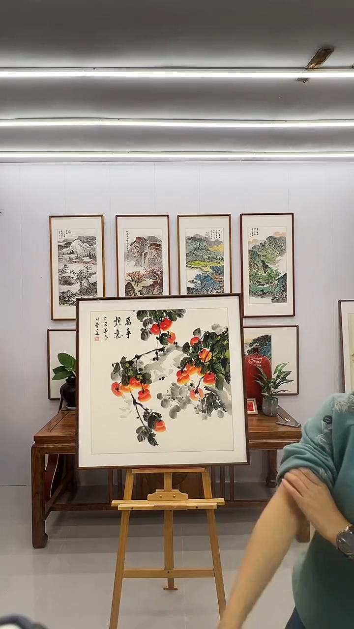 国画80*80 万事顺意