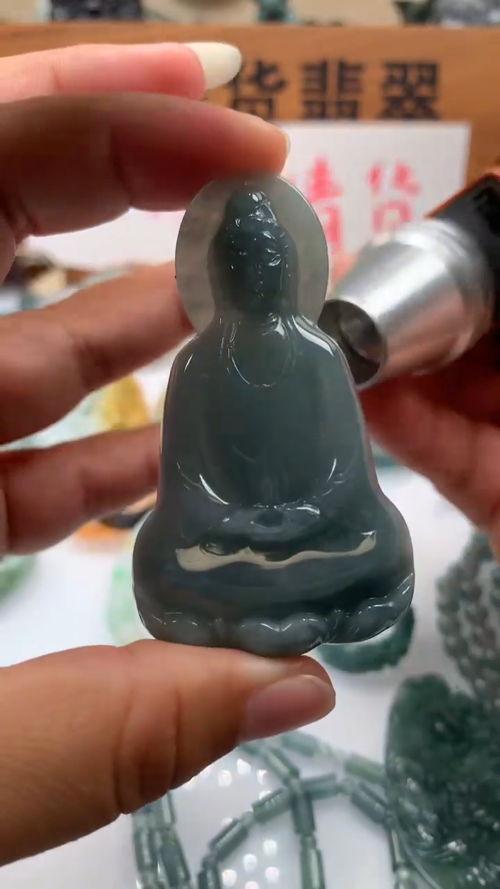 【闪购商品】翡翠颈饰未镶嵌保真天然A货翡翠