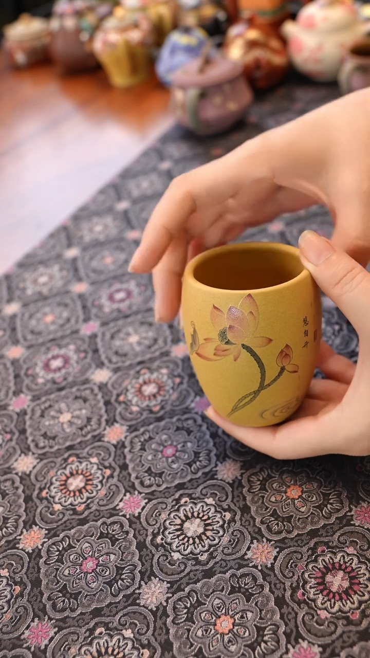 茶壶紫砂段泥莲花杯