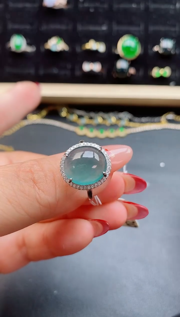 【闪购商品】翡翠戒指银S925镶嵌5080550