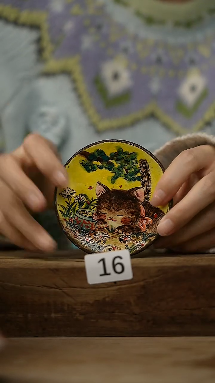 【闪购商品】瓷片迷糊设计师 手作款 手绘系列  盖置