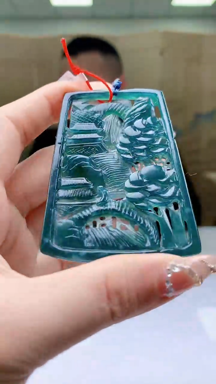 【闪购商品】定制翡翠未镶嵌4812ty-毛货挂件29