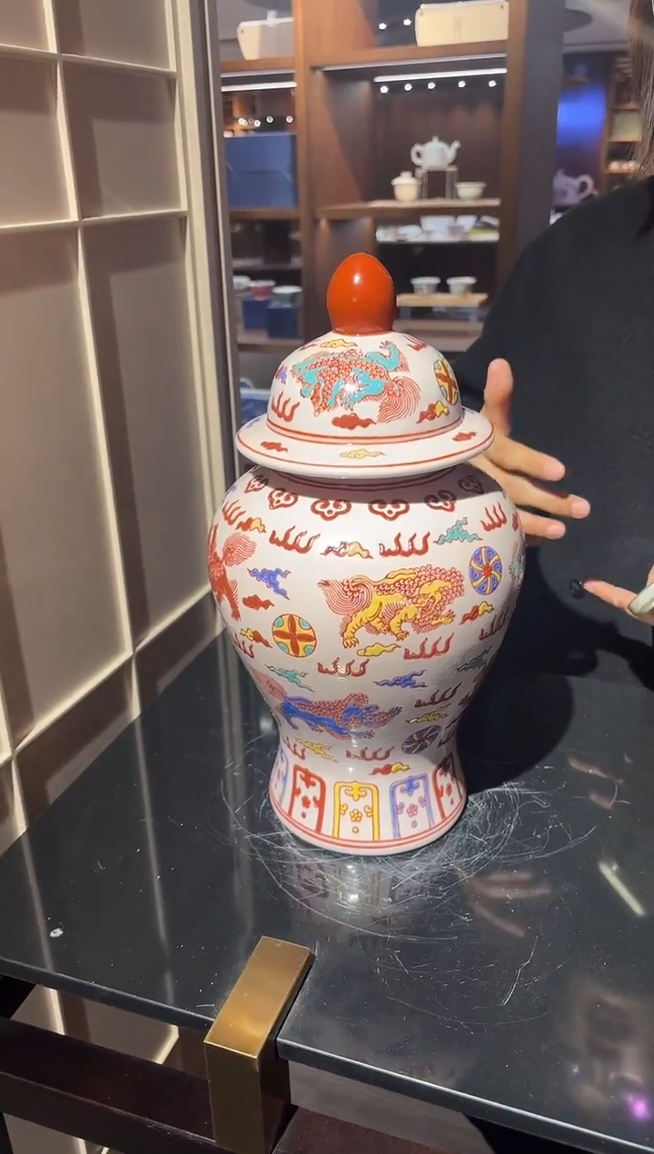 摆件陶瓷瓷立方—稀土将军罐（大）