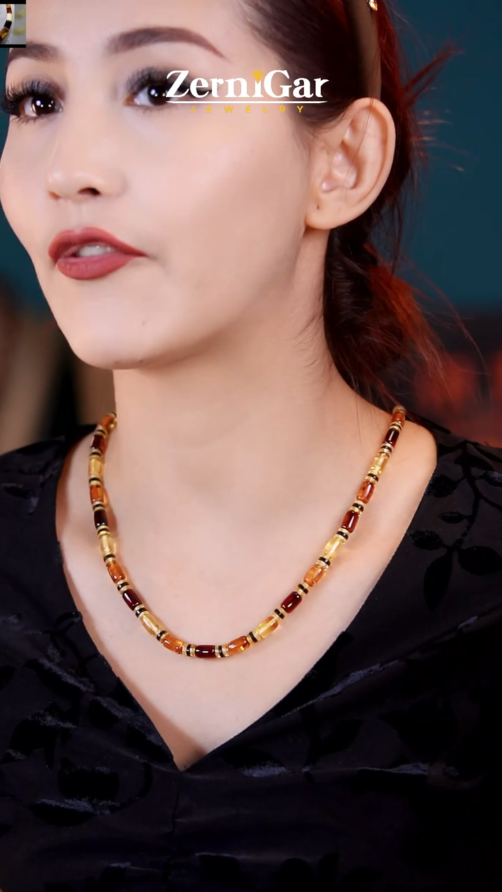 【闪购商品】琥珀颈饰未镶嵌天然琥珀项链