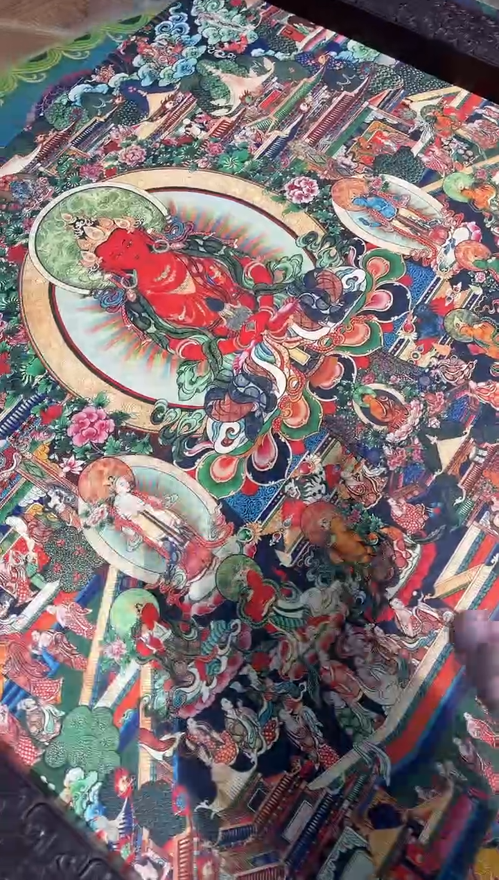 卷轴画卷轴画天弟的唐卡