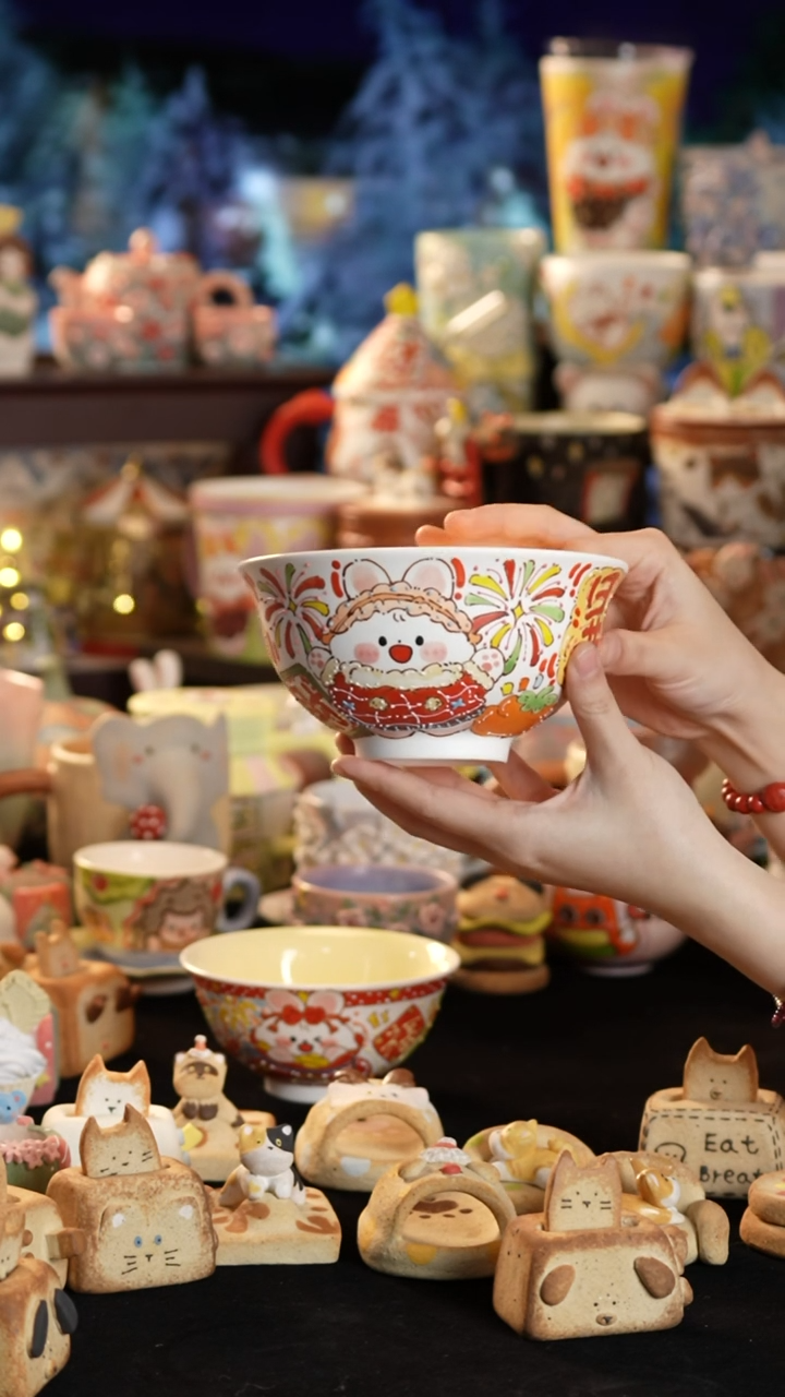 其他陶十**美景德镇釉下彩手绘设计师款陶瓷