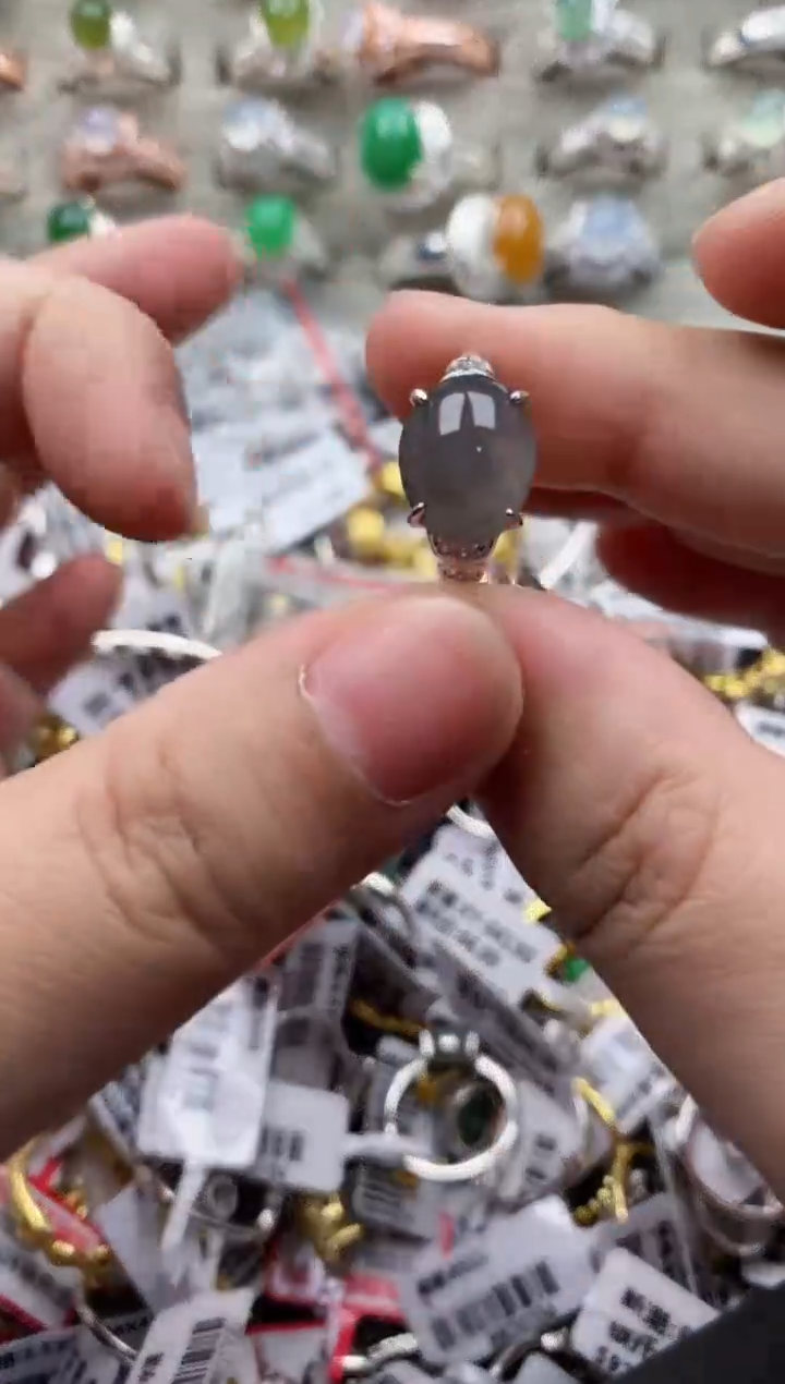 【闪购商品】翡翠戒指银S925镶嵌222222---4