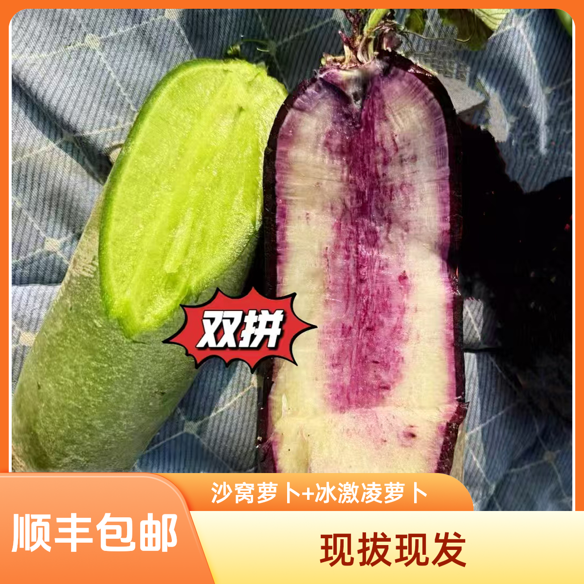 【新鲜现拔】双拼天津正宗沙窝萝卜+冰淇淋萝卜5/9斤