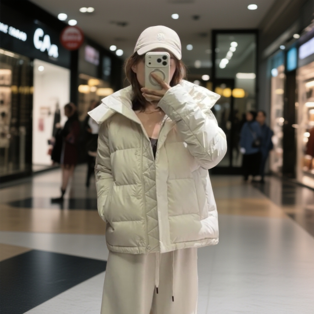 章鱼五格泡芙羽绒服一毛一样