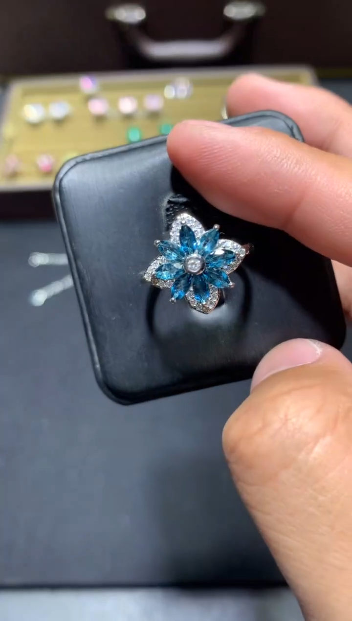 未镶嵌托帕石戒指F86【多样性发其一】