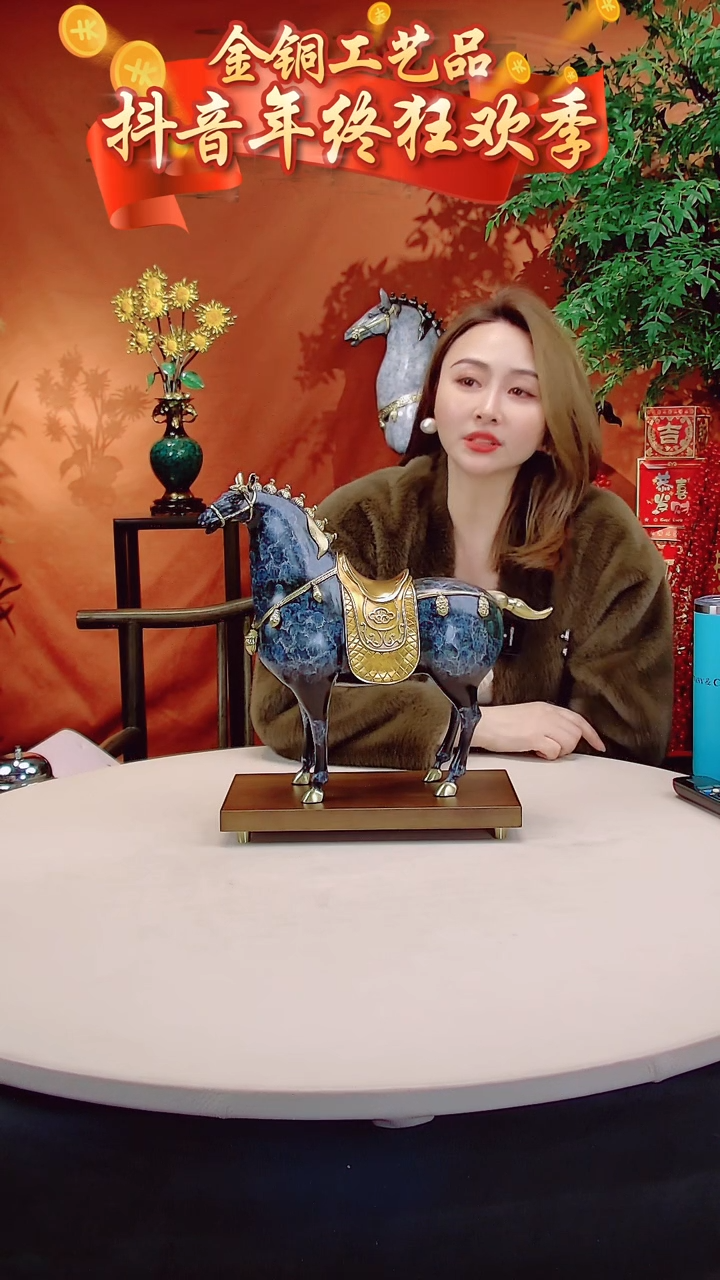 【闪购商品】全黄铜摆件中号盛世唐马