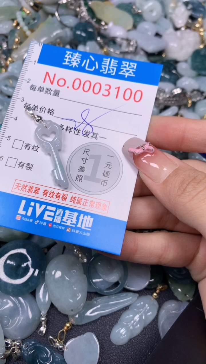 【闪购商品】翡翠颈饰未镶嵌含绳0003100