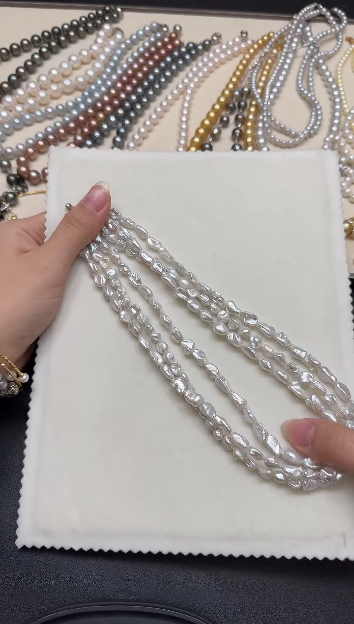 银S925镶嵌项链淡水珍珠X1226-1227-207多样性一件