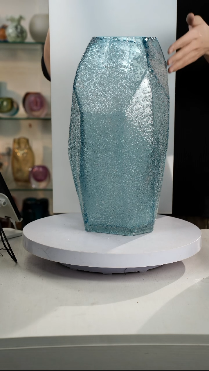 【闪购商品】琉璃高轻奢琉璃花器微瑕福利正常手工痕迹