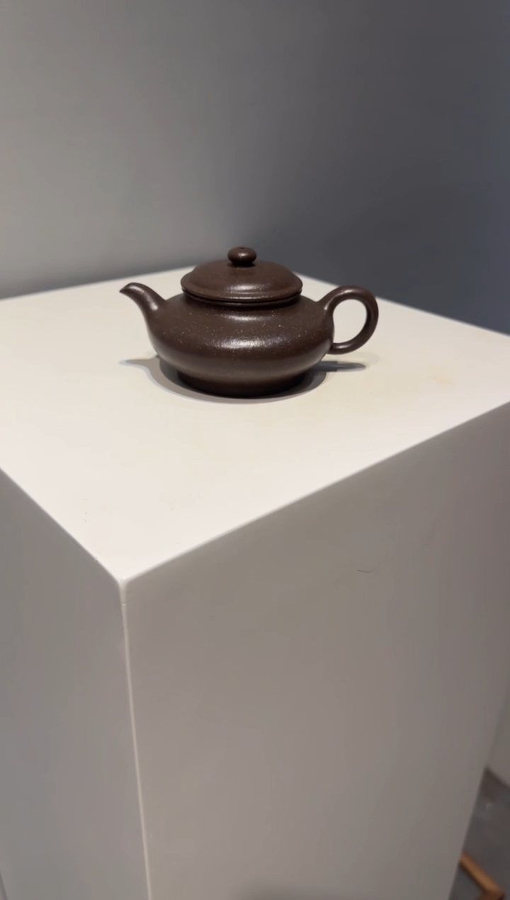 【闪购商品】紫砂茶壶虚扁 古法天青