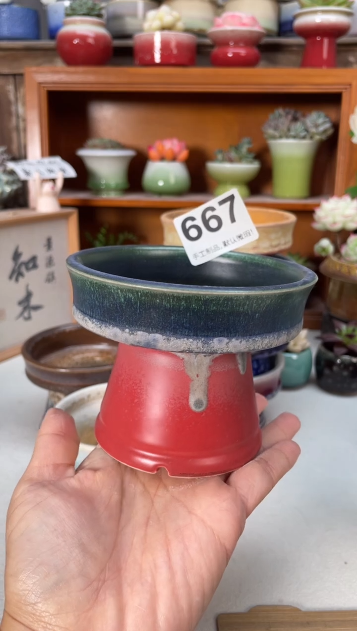 瓷片c*667知木小芳花盆