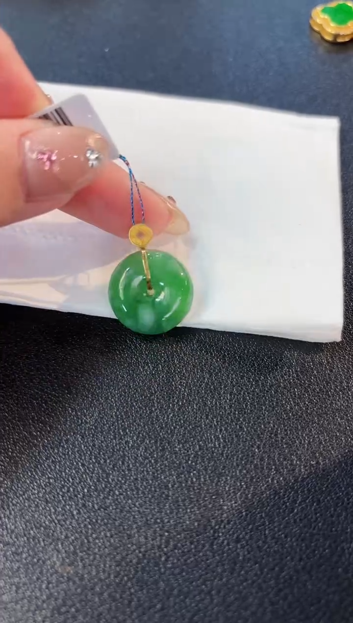 【闪购商品】翡翠颈饰18K金镶嵌缅料A货/支持复检/一件