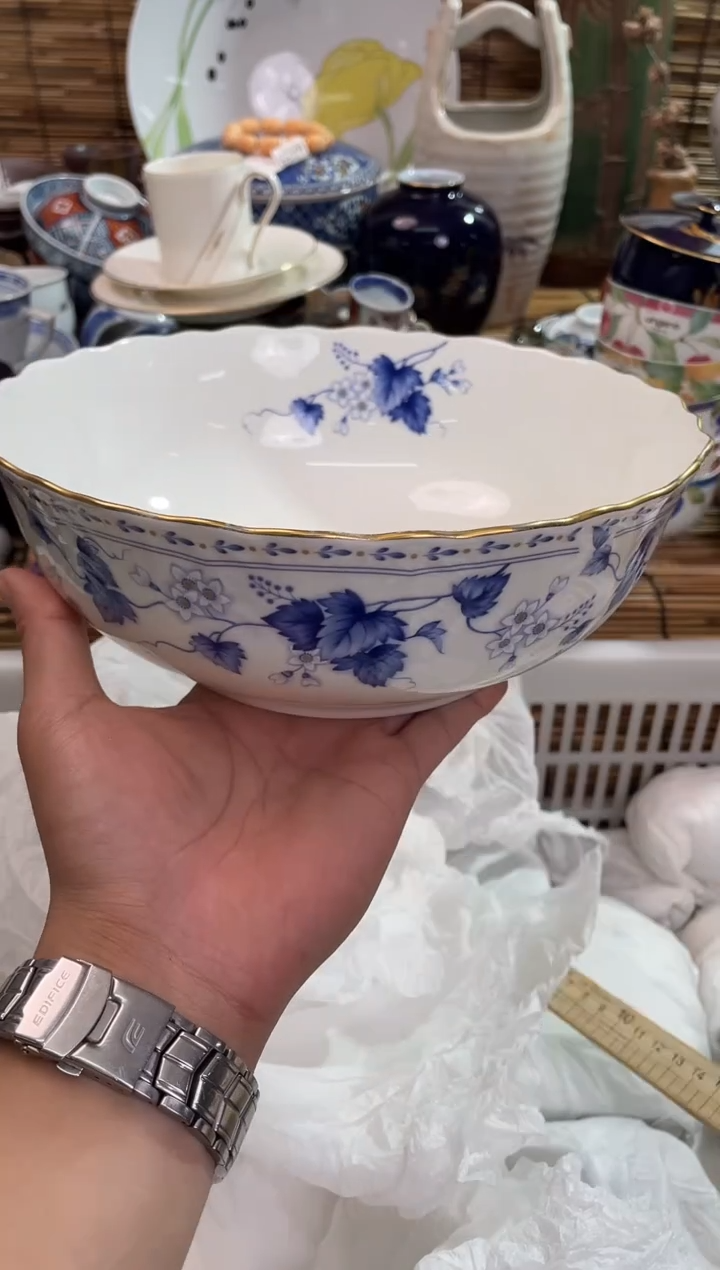 那入迷青花大钵23*9