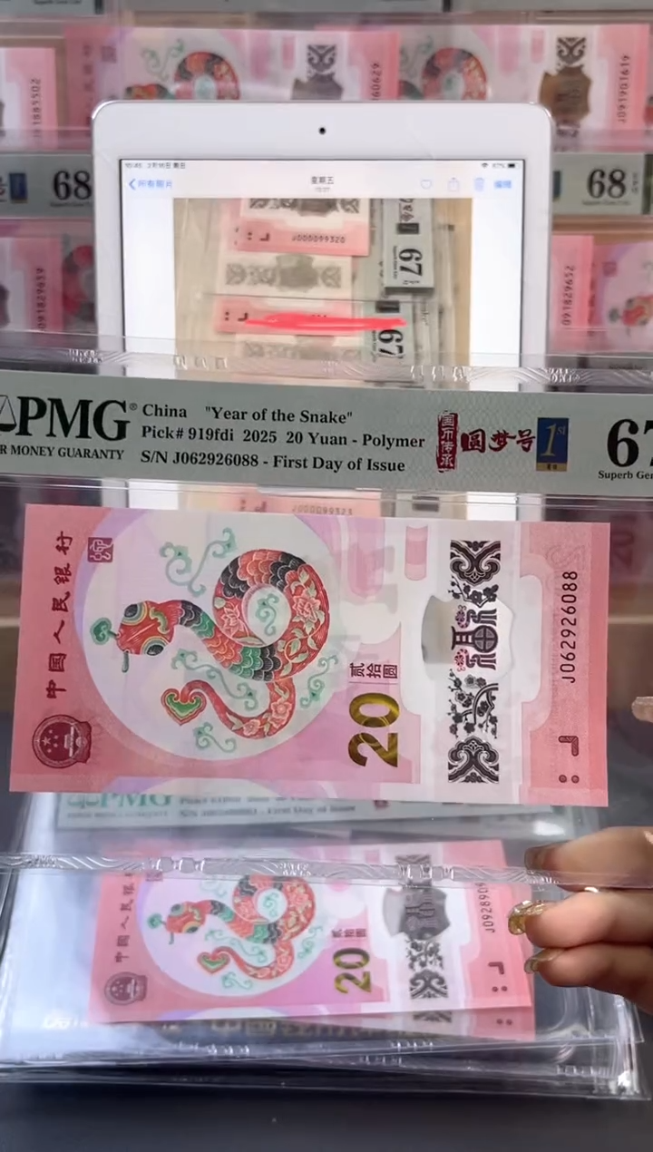 【闪购商品】塑料蛇钞圆梦号四标首日PMG67分尾088
