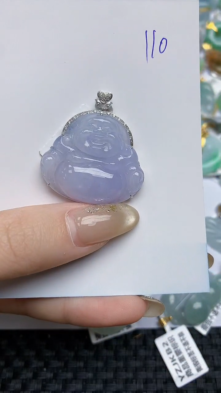 【闪购商品】翡翠颈饰18K金镶嵌 天然翡翠A货