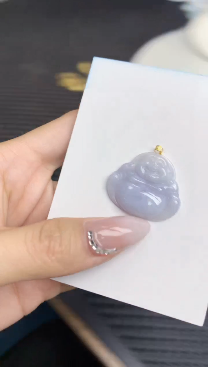 【闪购商品】翡翠颈饰18K金镶嵌天然翡翠A货