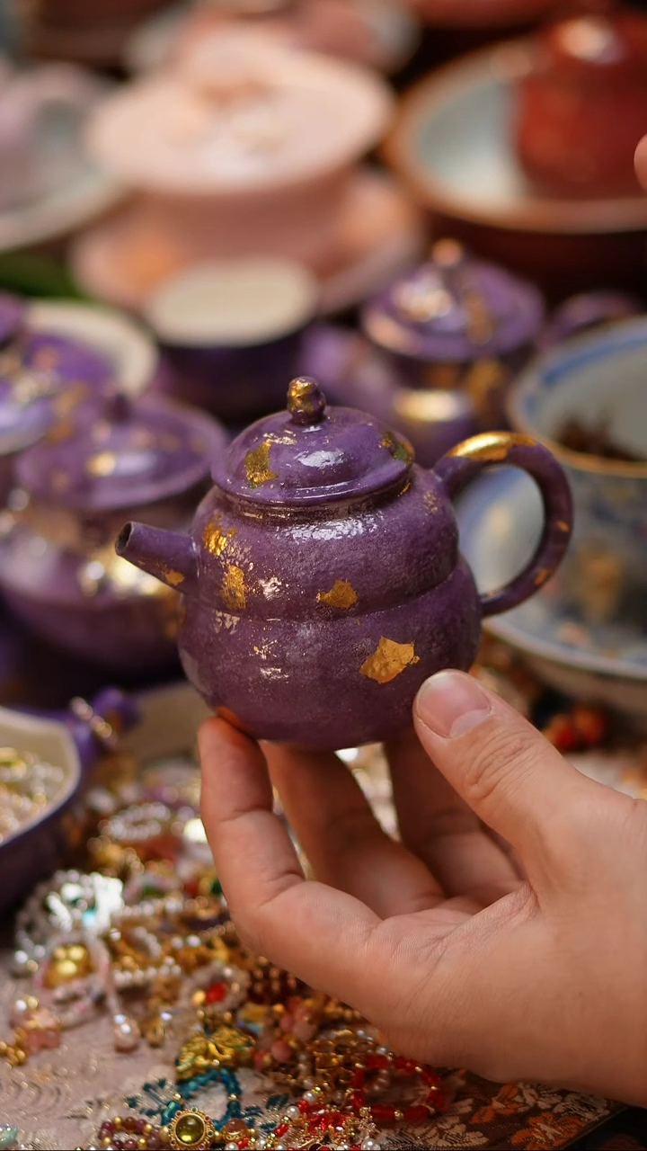 【闪购商品】紫色大漆泡茶壶紫色大漆泡茶壶