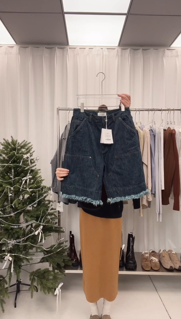 编号017 ethor25秋冬新款 牛仔阔腿中裤 福福待开价