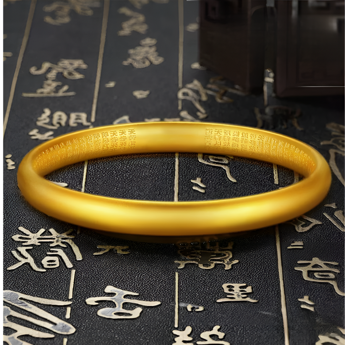 铜合金手镯 金色时尚经典新中式国风8mm泥鳅背古法素圈手镯好批发