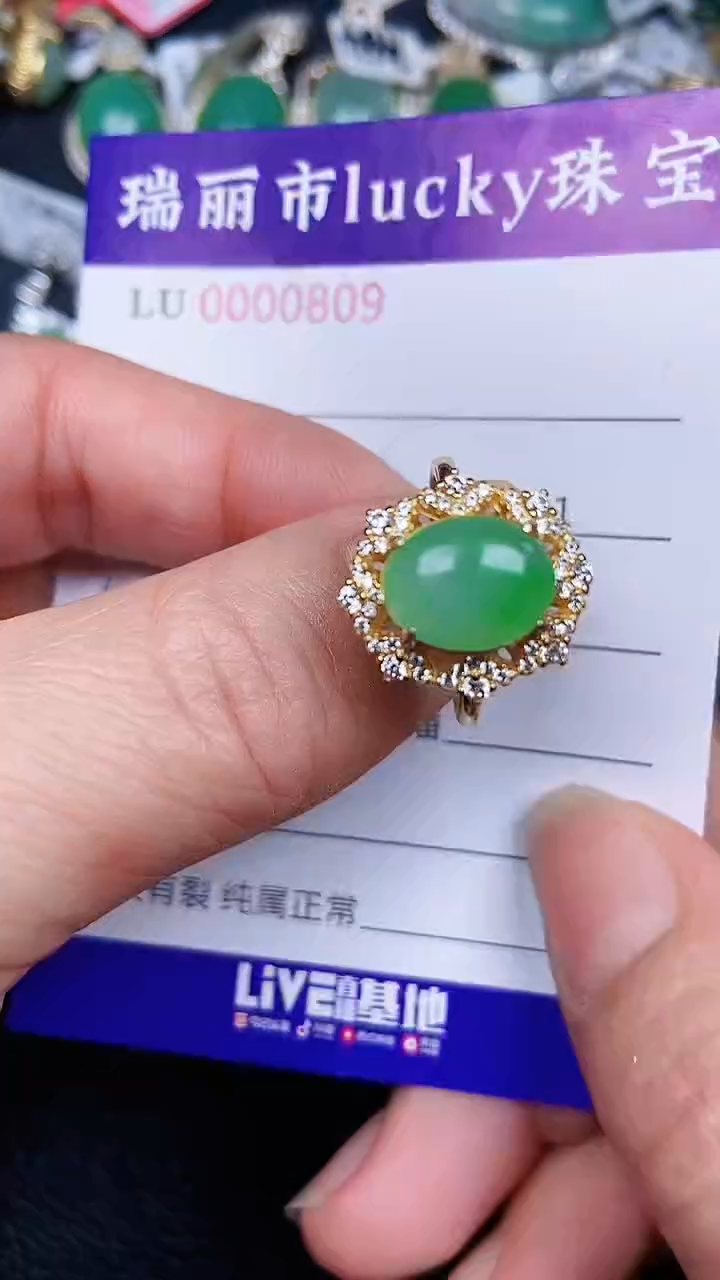 颈饰银S925镶嵌翡翠0809