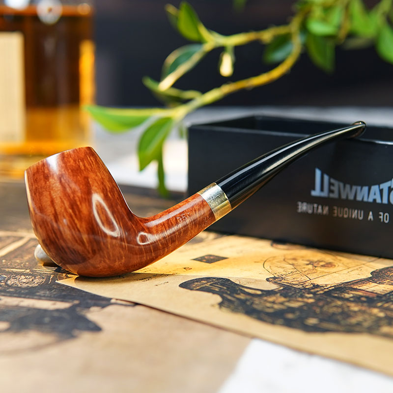 史丹威 自由式弯斗 郁金香斗型 火焰纹系列 丹麦进口石楠木斗3mm 