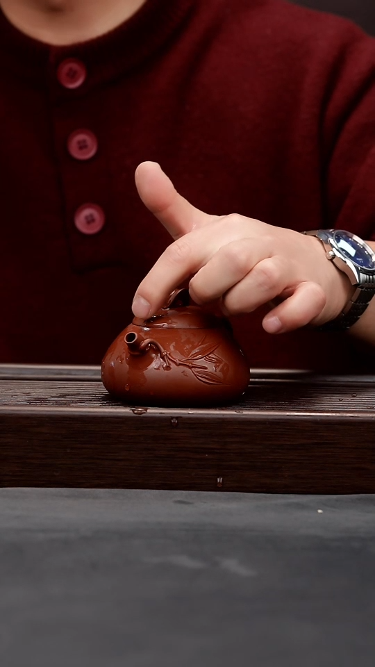 【闪购商品】紫砂茶壶红清水竹叶冬心石瓢