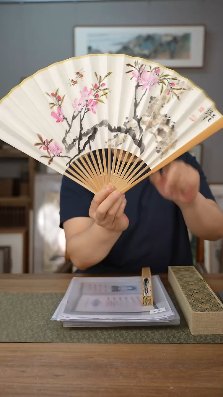 书法协会会员老师折扇作品-