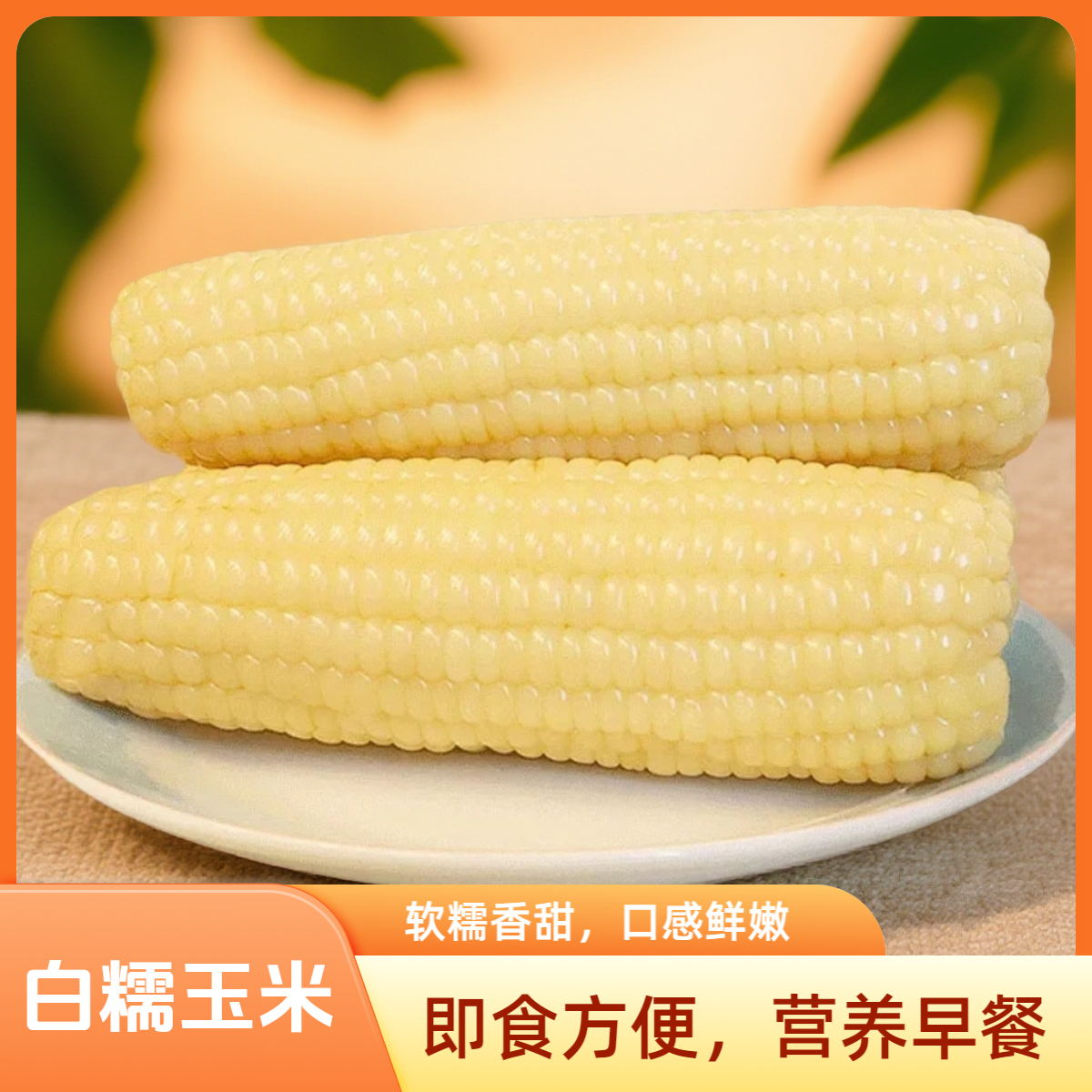 【整箱10根,可试吃3根】2025年头茬白糯玉米口感软糯香甜5斤以上