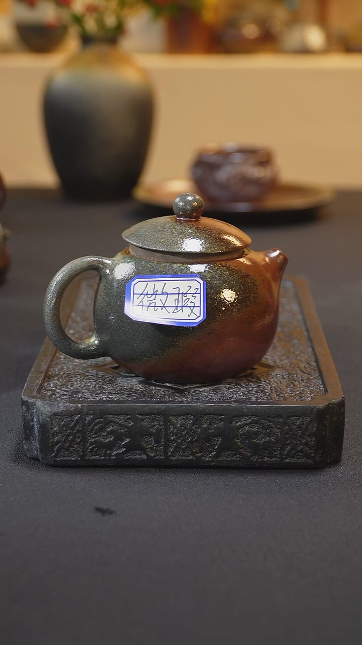 茶壶紫砂纯自然柴烧