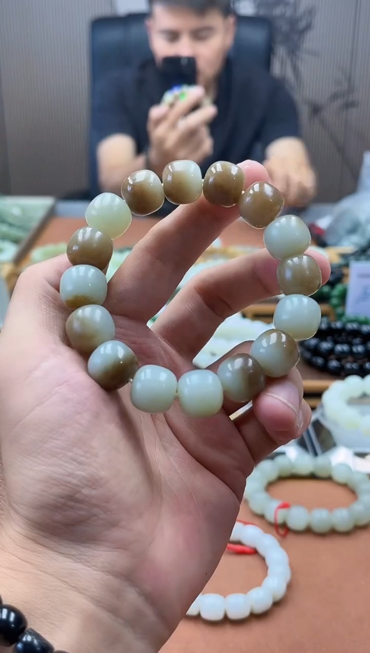 手链未镶嵌和田玉糖白14