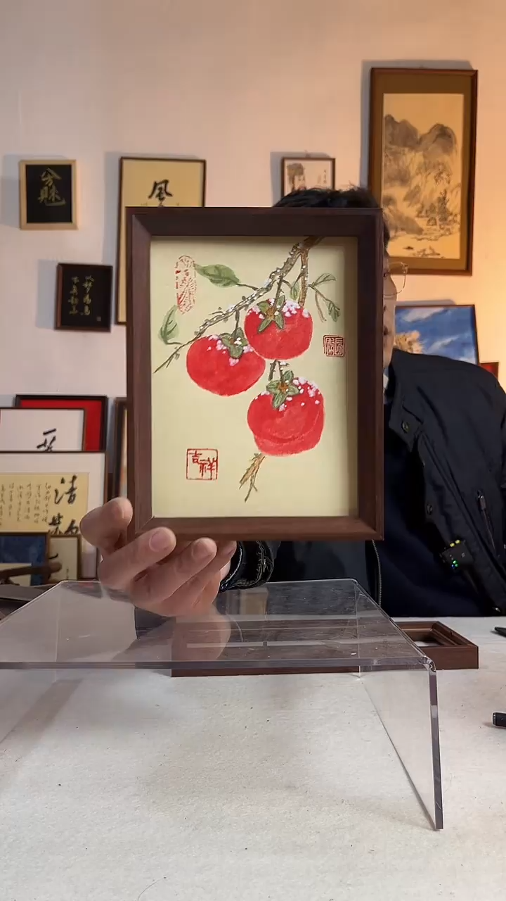 国画书法作品手写手绘8寸