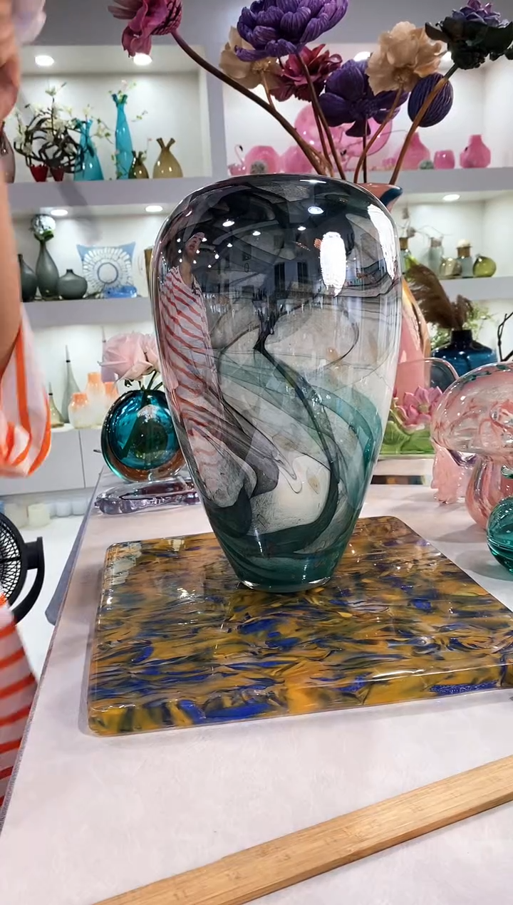 慕忆家手作琉璃花瓶瑕