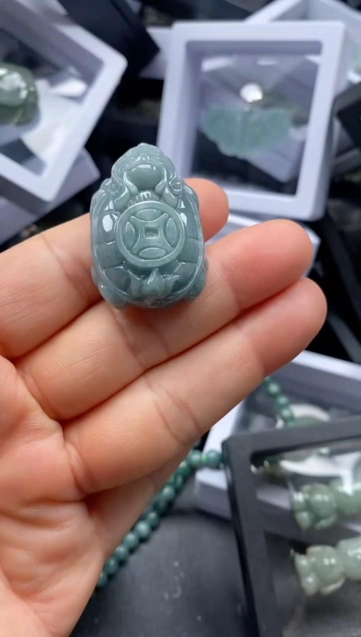 翡翠未镶嵌吊坠(不含链)1221