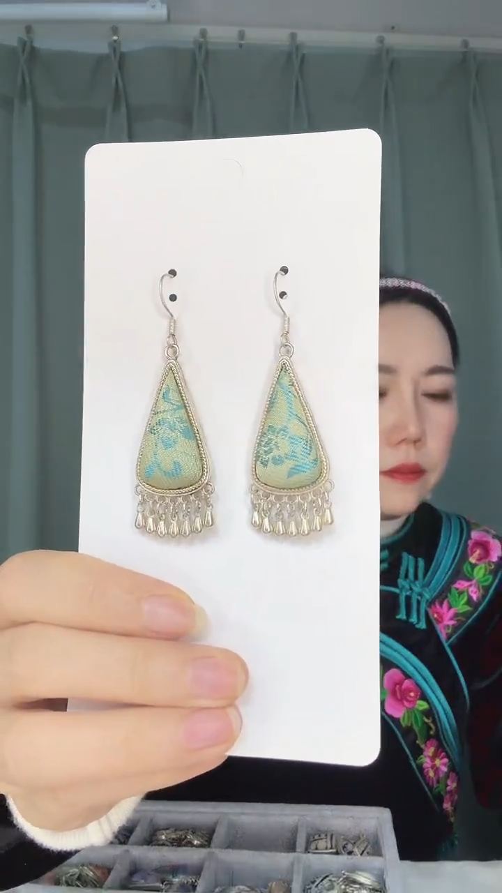 纯铜锆石合金耳环