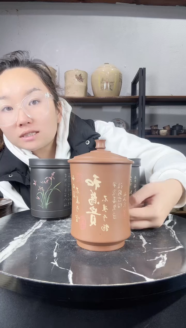 【闪购商品】罐微瑕纯手工彩填办公杯